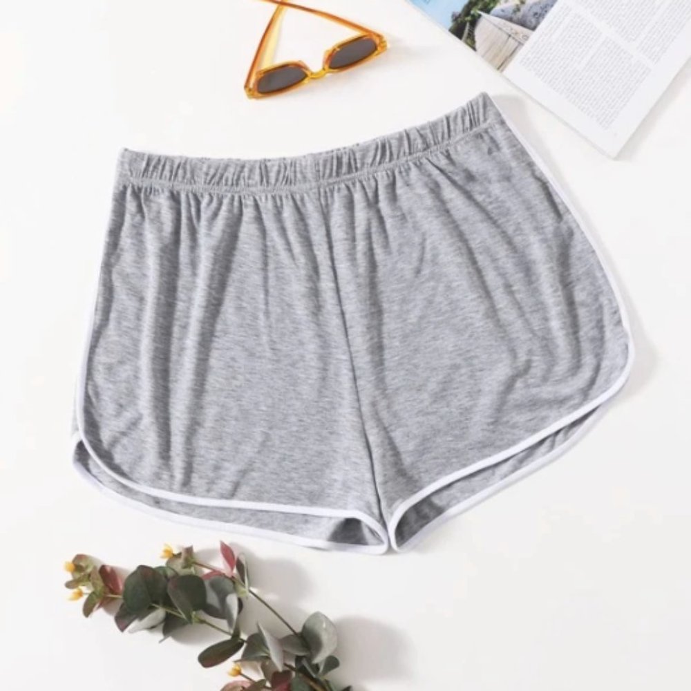 NEW Gray Dolphin Hem Athletic Shorts